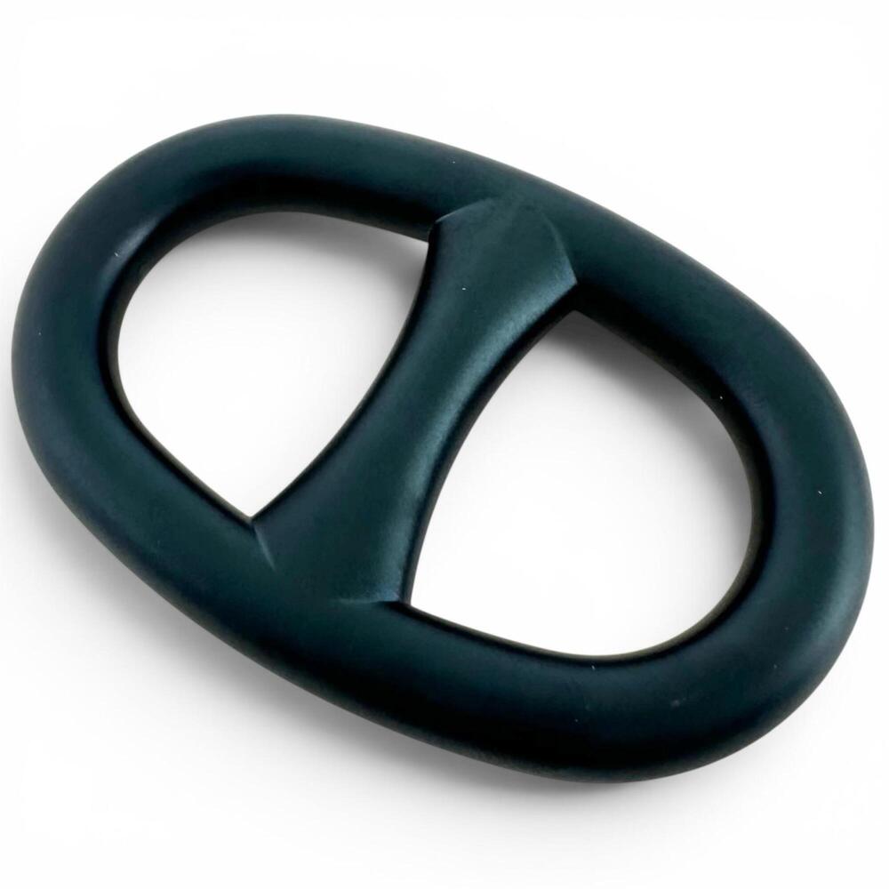 HERMES Hermes Metal Chaine d'Ancre Scarf Ring Navy Made in France Women's